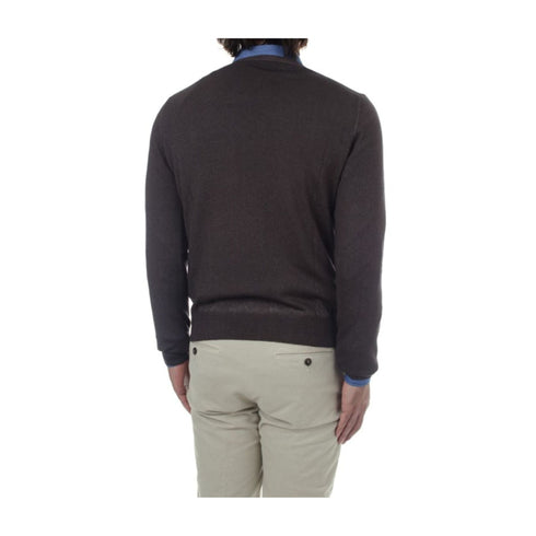 Gran Sasso Pullover Maglia Uomo girocollo in lana merinos Moro A23-GRAN SASSO55167/22792-308-50 - Francavilla Moda